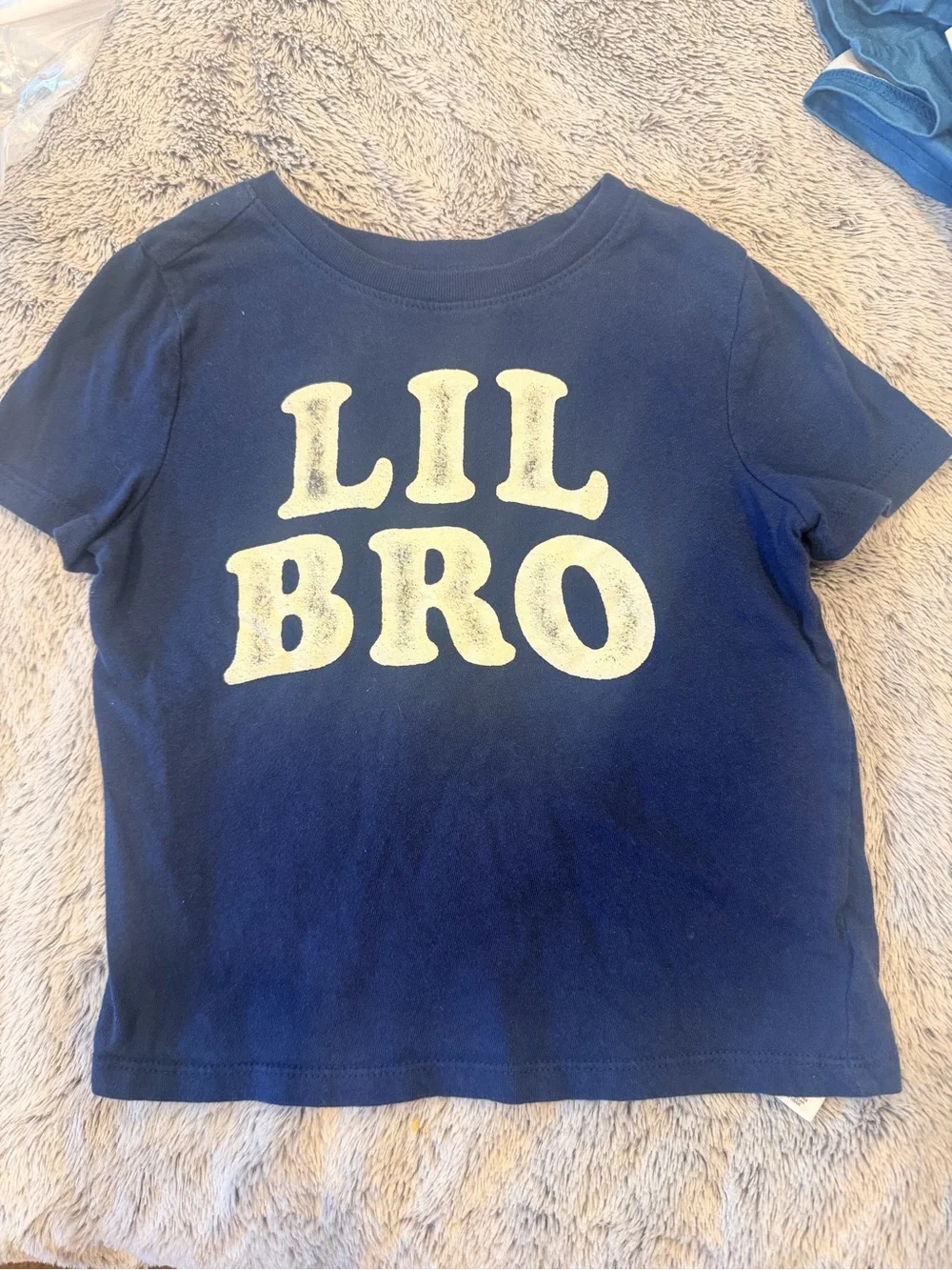 Old Navy Navy 'LIL BRO' Short Sleeve Tee